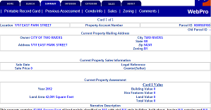 City of Two Rivers Assessment Records